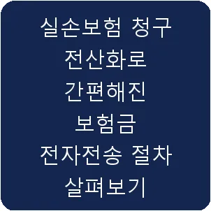 실손보험 청구 전산화로 간편해진 보험금 전자전송 절차 살펴보기