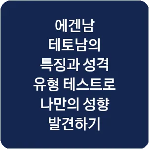 에겐남 테토남의 특징과 성격 유형 테스트로 나만의 성향 발견하기